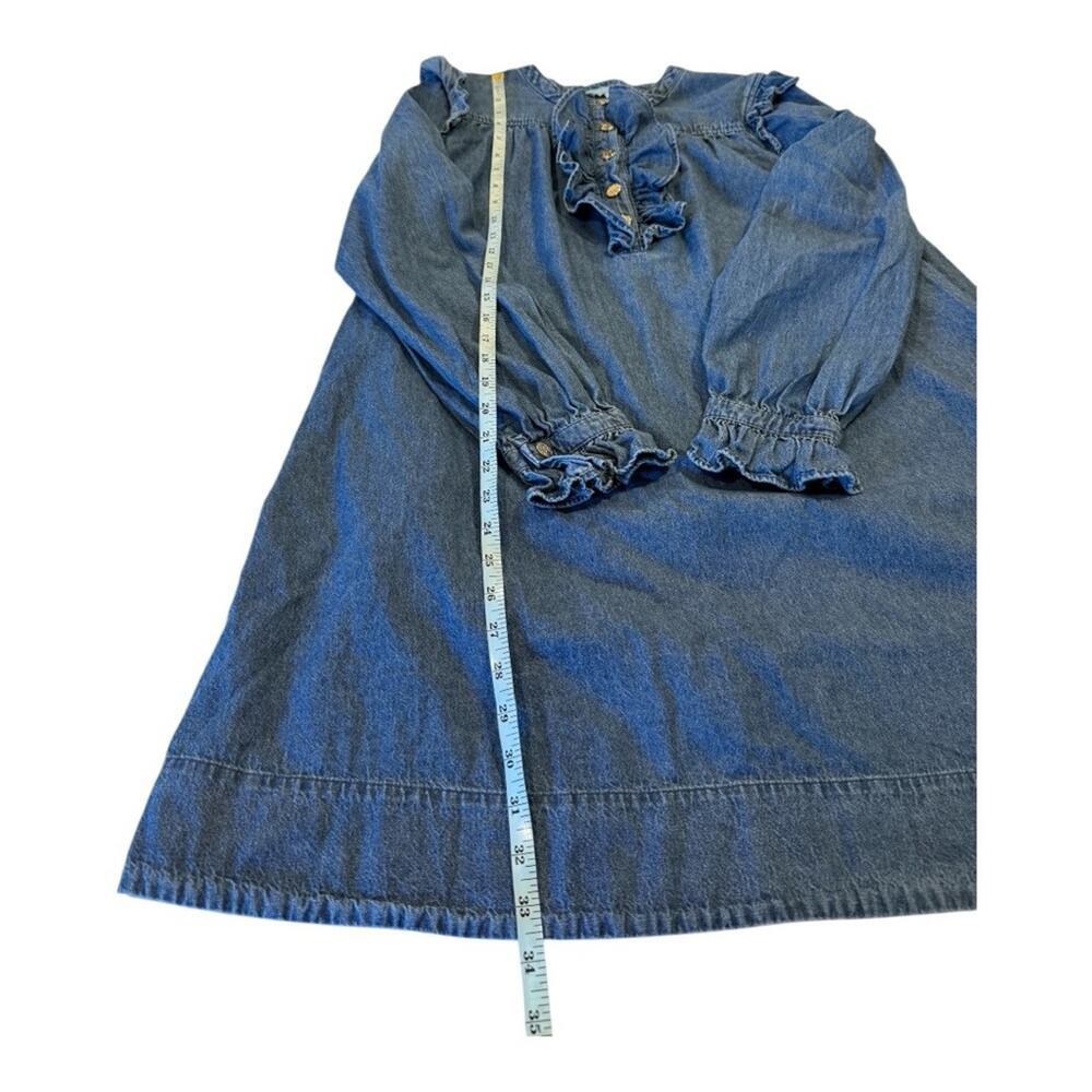 Draper James Blue Ruffle Mini Dress - Picture 8 of 15